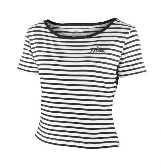 Polera cuello bote listada yagan