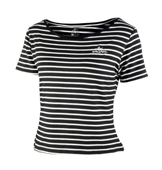 Polera cuello bote listada yagan