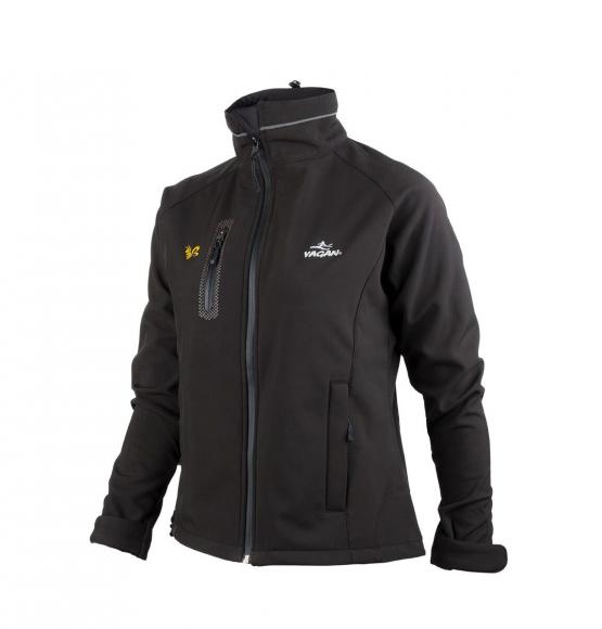 Softshell negra manga larga mujer yagan