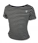 Polera cuello bote listada yagan