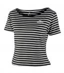 Polera cuello bote listada yagan